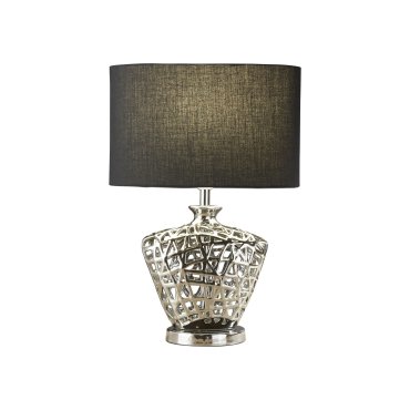 Searchlight Network - Tischleuchte - 42 cm - Schwarz und Chrom
