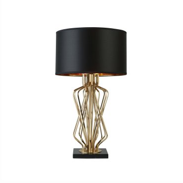 Searchlight Ethan - Tischleuchte - 72 cm - schwarz und gold