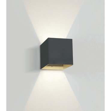 ONE Light Outdoor Wall Dark Lights - Außenwandleuchte - 11,1 x 9,5 x 11 cm - 2 x 3W LED inkl. - IP54 - anthrazit
