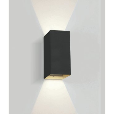 ONE Light Outdoor Wall Dark Lights - Außenwandleuchte - 9 x 6,8 x 16,6 cm - 2 x 3W LED inkl. - IP54 - schwarz