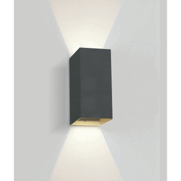 ONE Light Outdoor Wall Dark Lights - Außenwandleuchte - 9 x 6,8 x 16,6 cm - 2 x 3W LED inkl. - IP54 - anthrazit