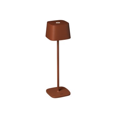 Konstsmide Capri - Außen-Tischleuchte - 10 x 10 x 36 cm - 2,2W dimmbar bis warm LED inkl - wiederaufladbar - IP54 - terracotta