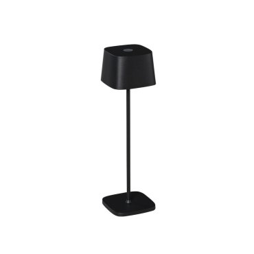 Konstsmide Capri - kabellose Outdoor-Tischleuchte mit Ladestation - Ø 10 x 36 cm - 2.2W dimmbare LED inkl - IP54 - schwarz