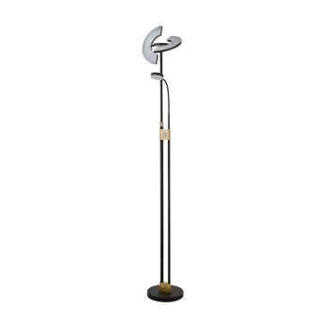 Searchlight Gio - Stehleuchte - 210 cm - 32W + 4.5W LED inkl - matt schwarz und weiß