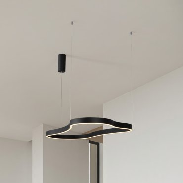 Nova Luce Dussa - Hängelampe - 66 x 150 x 120 cm - 61W dimmbar LED inkl. - sand schwarz