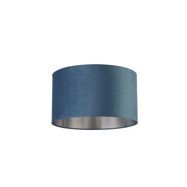 Searchlight Drum Shade - lampenschirm - Ø 45 x 26 cm - aquamarin und silber