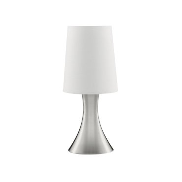 Searchlight Touch - Tischleuchte - 29,5 cm - 3 Stufen dimmbar - satiniert silber und weiß