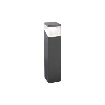 Nova Luce Lock - Gartenleuchte - 13,5 x 13,5 x 50 cm - 12W LED inkl. - IP54 - dunkelgrau