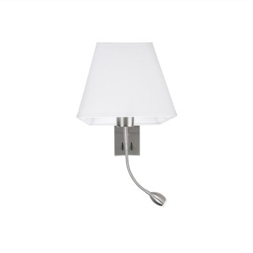 Nova Luce Valencia - Wandleuchte mit Schalter - 25 x 21 x 40 cm - 3W LED inkl. - weiß und chrom