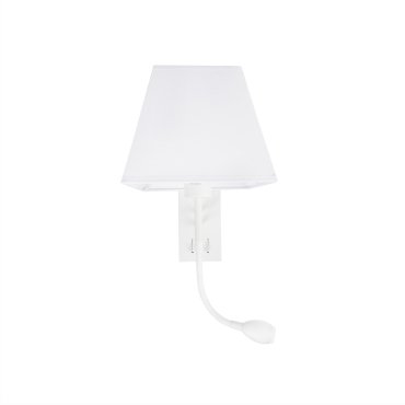 Nova Luce Valencia - Wandleuchte mit Schalter - 25 x 21 x 40 cm - 3W LED inkl. - weiß