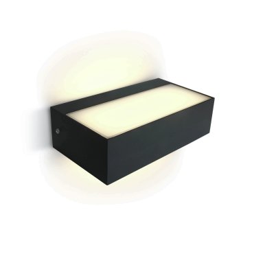 ONE Light Outdoor Wall Up &amp; Down Lights - Außenwandleuchte - 17 x 8 x 4,6 cm - 7W LED inkl - IP65 - anthrazit