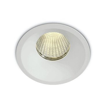 ONE Light COB Dark Light Range - Einbaustrahler - Ø 82 mm, Ø 75 mm Einbaumaß - 12W LED inkl. - IP44 - weiß - Lichtfarbe warmweiß