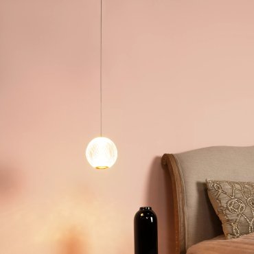 Lucide Cintra - Hängeleuchte - Ø 14 cm x 150 cm - 5,7W LED inkl - transparent und gold