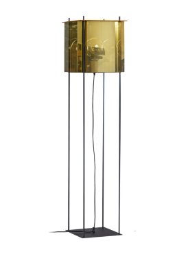 ETH Cube - stehleuchte - 30 x 30 x 130 cm -  schwarz, gold und silber