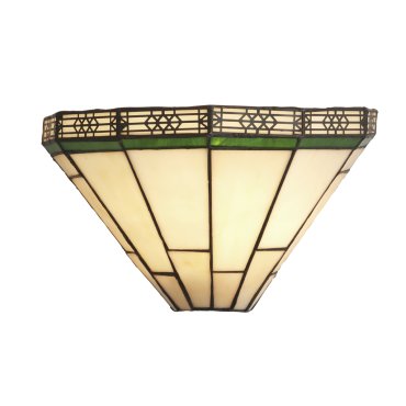 Searchlight New York - Wandleuchte - 30,5 x 18 cm - Messing antik