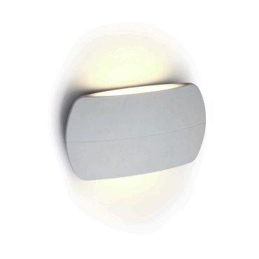ONE Light Outdoor Slim Oval Range - Außenwandleuchte - 20 x 11 x 5,2 cm - 2 x 6W LED inkl. - IP54 - weiß