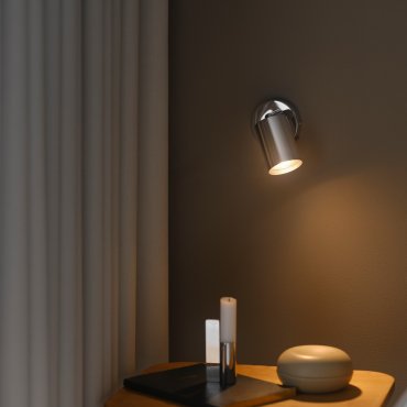 Nordlux Explore - Wandleuchte mit Schalter -  Ø 8 x 14,5 cm - chrom