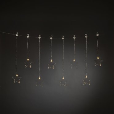 Konstsmide Weihnachtsbeleuchtung - Lichtvorhang - 105 x 59 cm - transparent