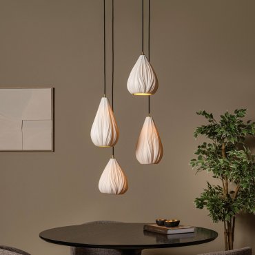 Lucide Cinzia - Hängeleuchte 4L - Ø 55,5 x 154 cm - weiß