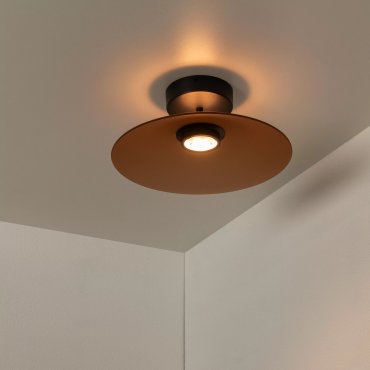 Lucide Menga - Deckenleuchte - Ø 40 x 16 cm - 12W dimmbare LED inkl - bernsteinfarben