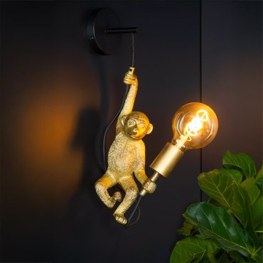 Lucide Extravaganza Chimp - Wandleuchte - 17,6 x 14 x 48,5 cm - gold