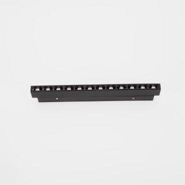 Nova Luce Ultra Slim - Stromschienenleuchte - 19,5 x 3,4 cm - 12W DALI dimmbare LED inkl. - warmweiße Lichtfarbe - schwarz