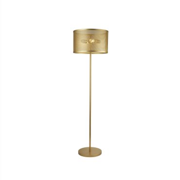 Searchlight Fishnet - Stehleuchte - 145 cm - matt gold