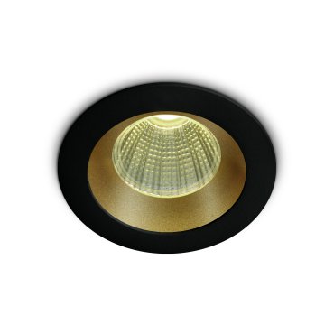 ONE Light 3W Dark Light Range - Einbaustrahler - Ø 50 mm, Ø 44 mm Einbaugröße - 3W LED inkl. - Schwarz und Messing
