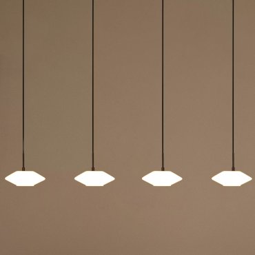 Lucide Trevor 4L - Hängeleuchte - 125 x 20 x 150 cm - schwarz und opal