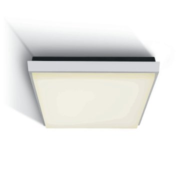 ONE Light Outdoor Slim LED - Außen-Deckenleuchte - 30 x 30 x 4,9 cm - 30W LED inkl. - IP54 - weiß