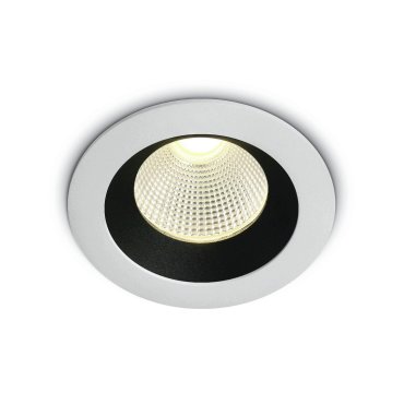 ONE Light Dark Light Range - Einbaustrahler - Ø 85 mm, Ø 75 mm Einbaumaß - 12W dimmbare LED inkl. - IP65 - weiß - Lichtfarbe warmweiß
