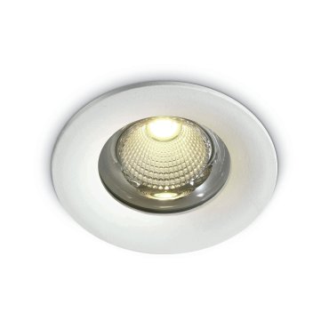 ONE Light Outdoor/Bathroom Range - Einbaustrahler - Ø 90 mm, Ø 82 mm Einbaumaß - 10W LED inkl. - IP65 - weiß - Lichtfarbe warmweiß
