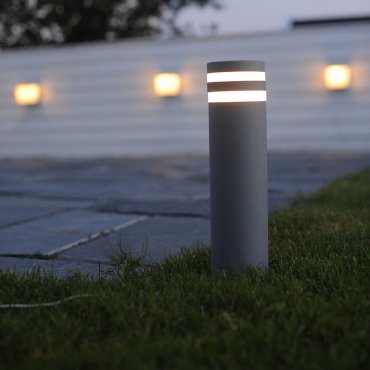 Lutec Focus - Gartenpfosten - Ø 10 x 40 cm - IP44 - dunkelgrau