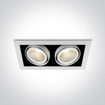 ONE Light COB Box Type Shop - Einbaustrahler - 340 x 185 mm, 320 x 160 mm Einbaumaß - 2 x 30W LED inkl. - weiß