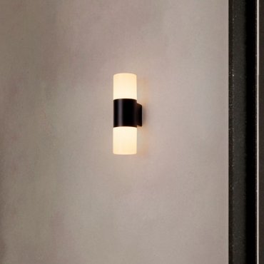 Nova Luce Paul - Außenwandleuchte - 8,5 x 28 cm - 10W LED inkl. - IP65 - Sand schwarz