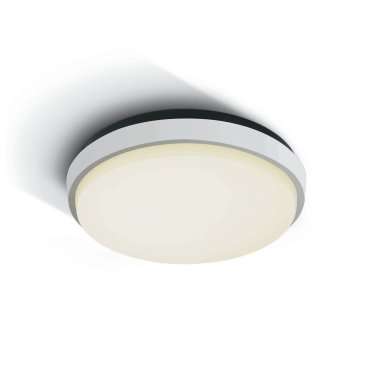 ONE Light Outdoor Slim LED - Außen-Deckenleuchte - Ø 30 x 4,9 cm - 30W LED inkl. - IP54 - weiß