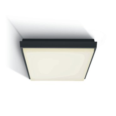 ONE Light Outdoor Slim LED - Außen-Deckenleuchte - 23,8 x 23,8 x 4,6 cm - 25W LED inkl. - IP54 - anthrazit