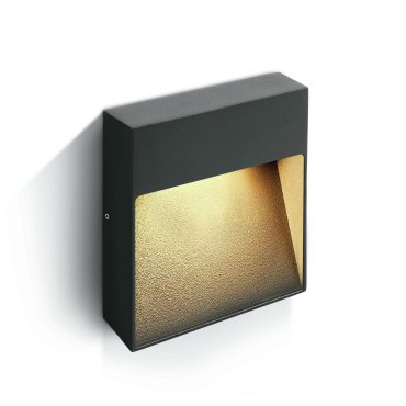 ONE Light Square Indoor/Outdoor Wall Dark Lights - Außenwandleuchten - 21,2 x 21,2 x 3,6 cm - 9W LED inkl - IP54 - anthrazit
