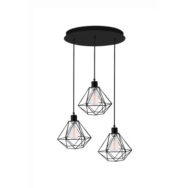 Nova Luce Pietra - Hängeleuchte - Ø 30 x 135 cm - schwarz