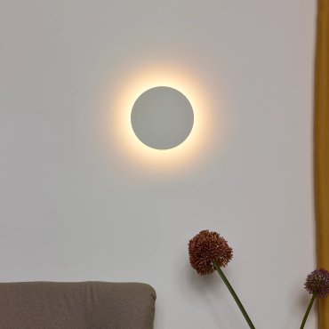 Lucide Eklyps Led - Wandleuchte - Ø 15 x 3 cm - 6W LED inkl. - Weiß