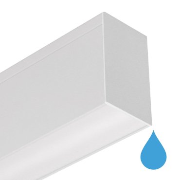 Leuchtenkönig Slim Line - Deckenleuchte - Profil 5,5 x 3,3 cm - 19,2W LED pro Meter - weiß - LED-Strip und Treiber IP65