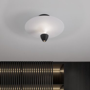 Nova Luce Luet - Deckenleuchte - Ø 34 x 24 cm - 11W LED inkl. - sand schwarz und weiß