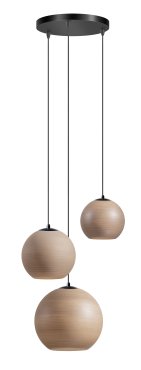 ETH Orb Saturn - pendelleuchte - Ø 50 x 200 cm - schwarz und taupe