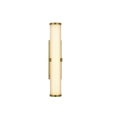 Searchlight Clamp - Wandanbauleuchte - 7 x 33 cm - 11W dimmbare LED inkl - IP44 - gold und opal