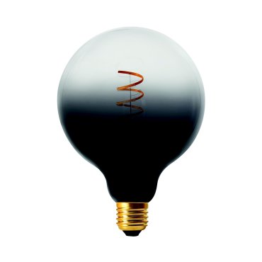 Daylight Italia Coriandoli LED Lampe - Ø 12,5 x 17,2 cm - E27 - 4W dimmbar - schwarz/transparent