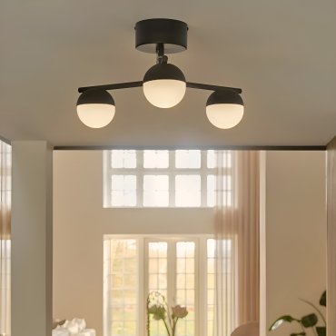 Nordlux Contina - Deckenleuchte 3L - 48,5 x 25,3 cm - schwarz