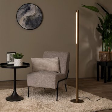 Lucide Griffith - Stehleuchte mit Berührungsdimmer - Ø 21 x 140 cm - 18W dimmbare LED inkl - Bronze