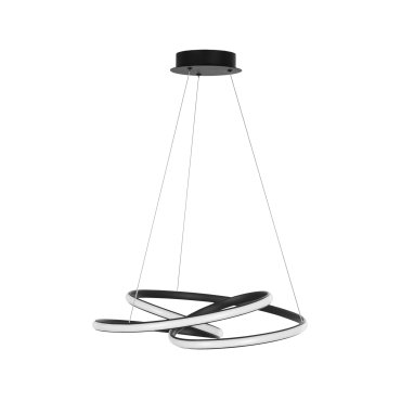 Nova Luce Menton - Pendelleuchte - Ø 52 x 120 cm - 43W dimmbare LED inkl. - Sand schwarz