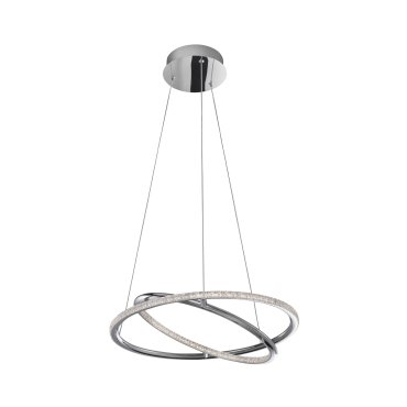 Nova Luce Livorno - Hängeleuchte - Ø 45 x 120 cm - 29W LED inkl. - Chrom
