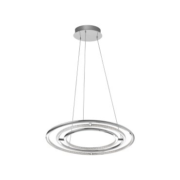 Nova Luce Livorno - Hängeleuchte - Ø 60 x 120 cm - 55W LED inkl. - Chrom